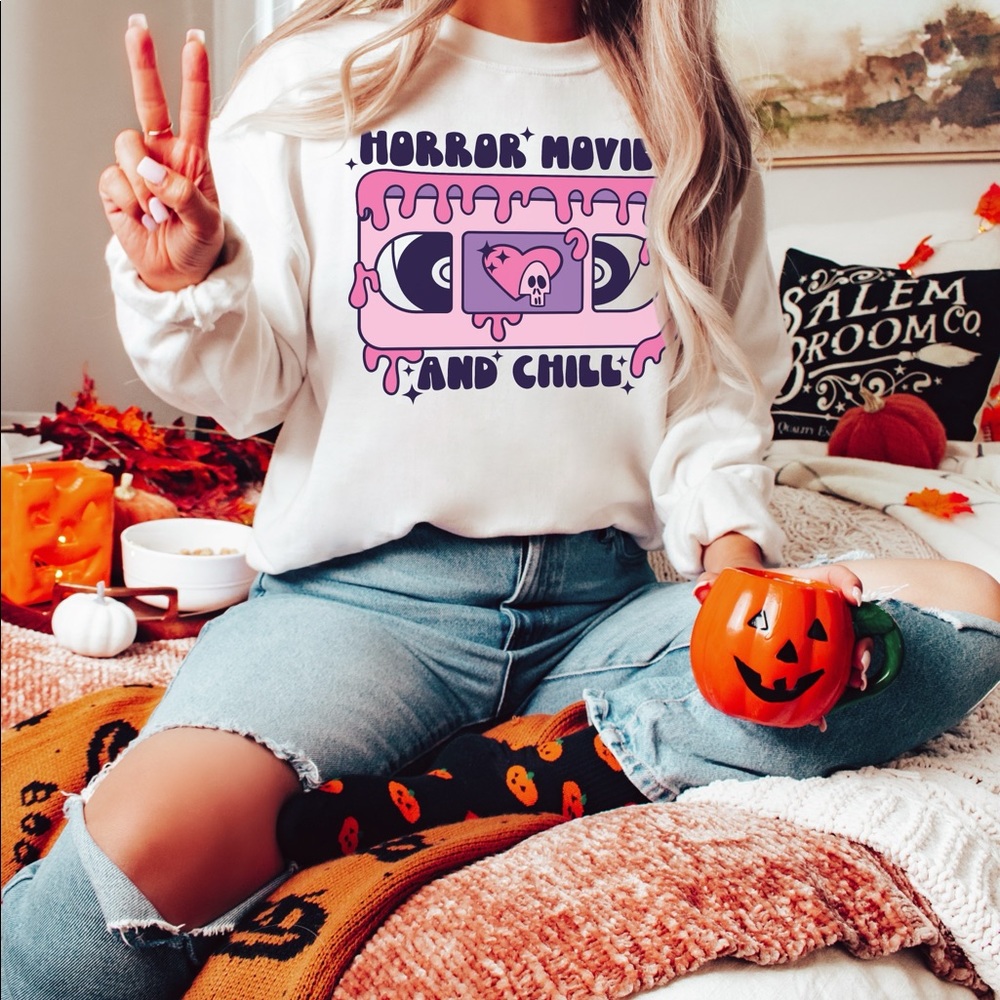 Horror Movies Halloween Sweatshirt, Halloween Sweatshirt S-2XL